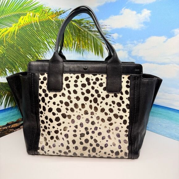 Chloé Alison East-West Tote – Pony Hair & Black Leather – Cream/Black - Picture 4 of 13